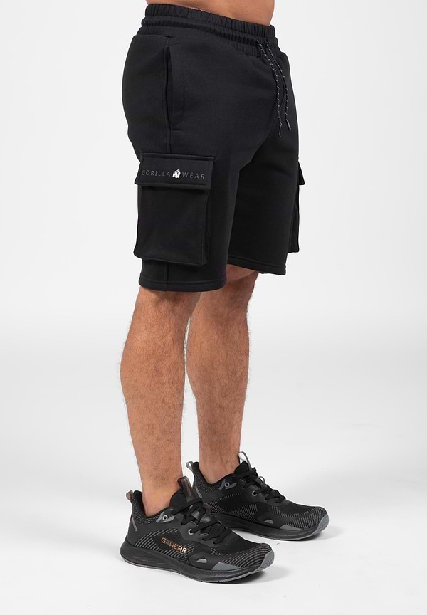 Hudson Cargo Sweat Shorts-Black