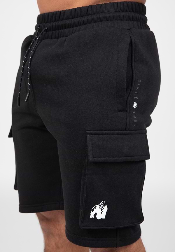 Hudson Cargo Sweat Shorts-Black