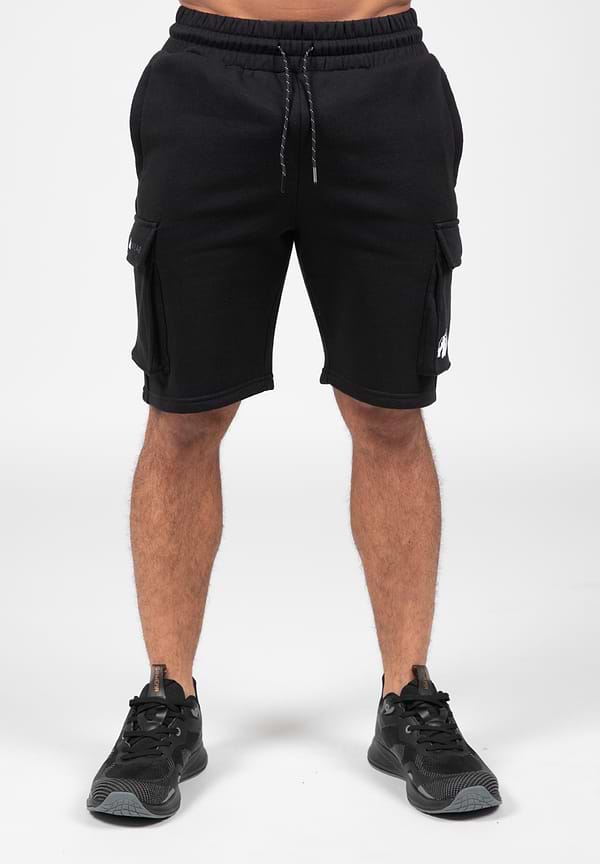 Hudson Cargo Sweat Shorts-Black