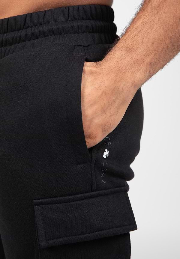 Hudson Cargo Sweat Shorts-Black