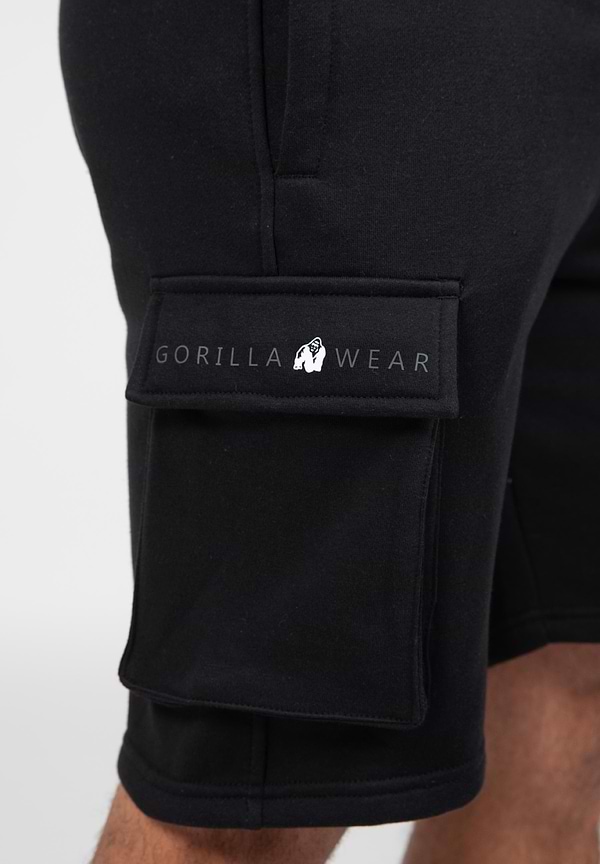 Hudson Cargo Sweat Shorts-Black