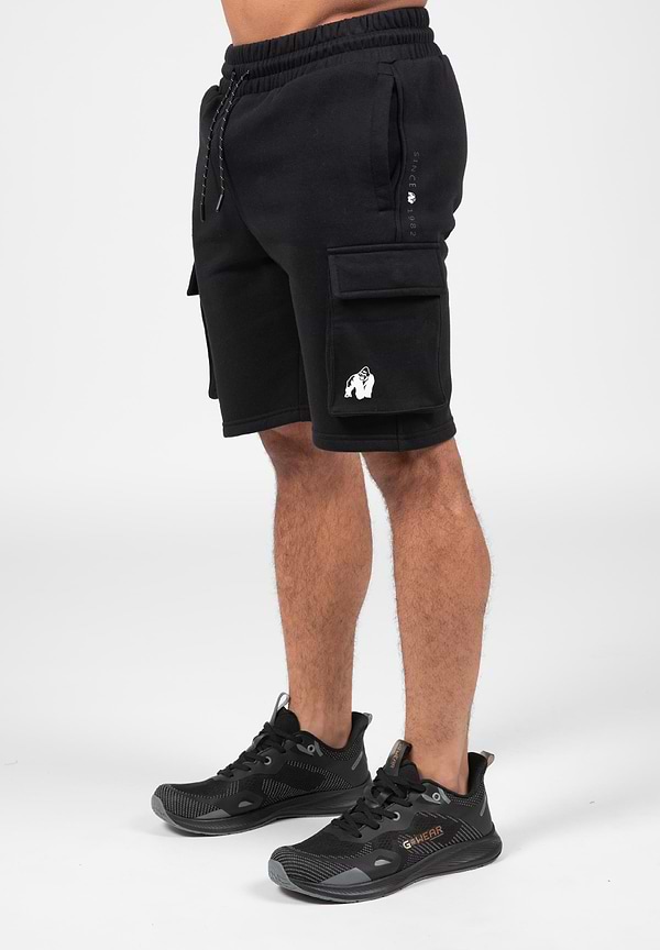 Hudson Cargo Sweat Shorts-Black