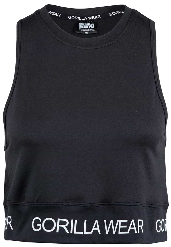 Colby Cropped Tank Top - Black