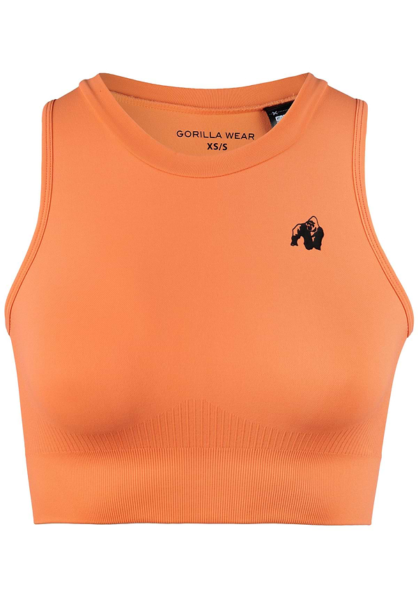 Olivia Seamless Crop Top - Peach