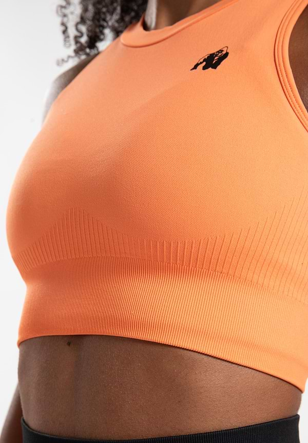 Olivia Seamless Crop Top - Peach