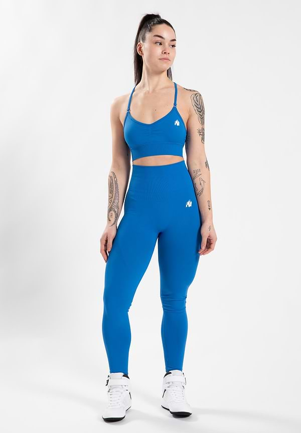 Olivia Seamless Sports Bra - Blue