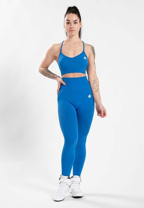 Olivia Seamless Sports Bra - Blue