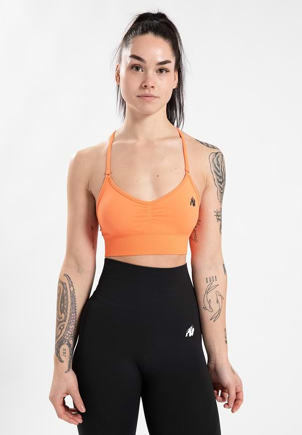 Olivia Seamless Sports Bra - Peach