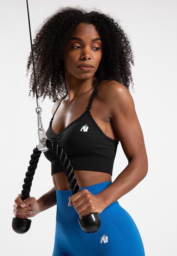 Olivia Seamless Sports Bra - Black