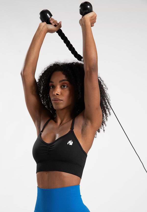 Olivia Seamless Sports Bra - Black