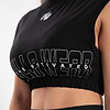 Albion Oversized Crop Top-Black