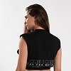 Albion Oversized Crop Top-Black