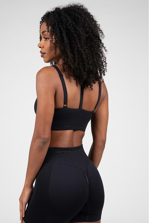 Whitney Seamless Sports Bra - Black
