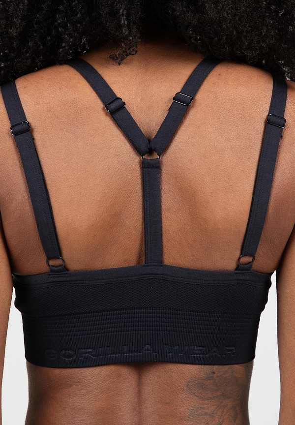 Whitney Seamless Sports Bra - Black