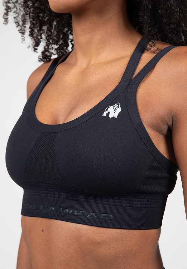 Whitney Seamless Sports Bra - Black