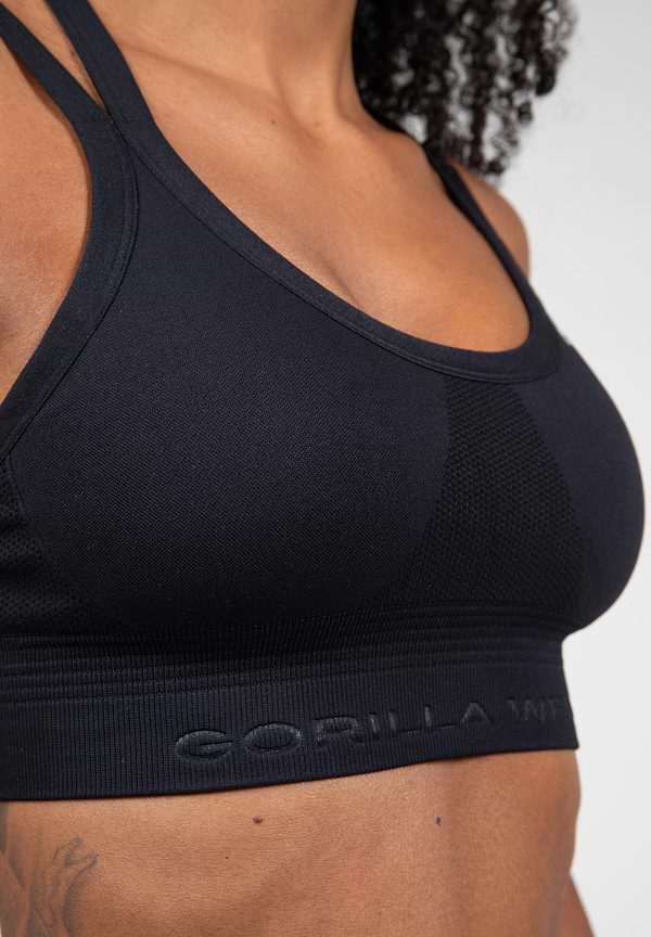 Whitney Seamless Sports Bra - Black