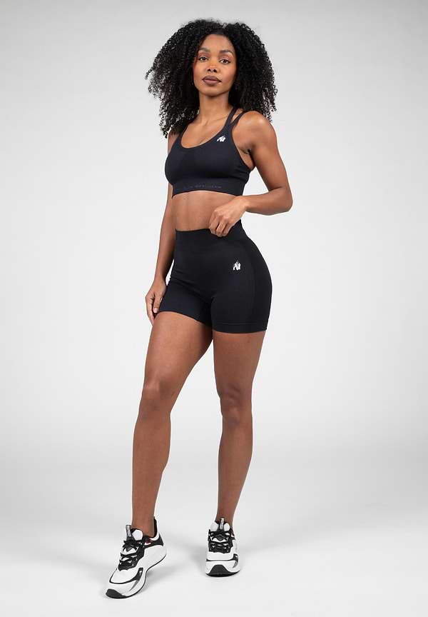 Whitney Seamless Sports Bra - Black