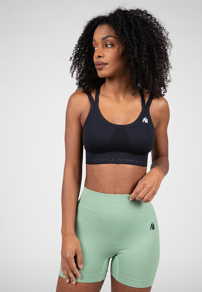 Whitney Seamless Sports Bra - Black