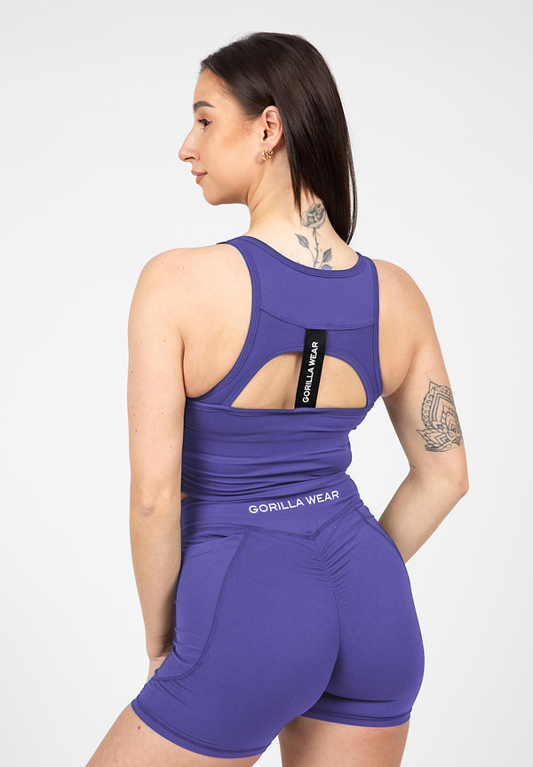 Willow Tank Top - Navy/Purple