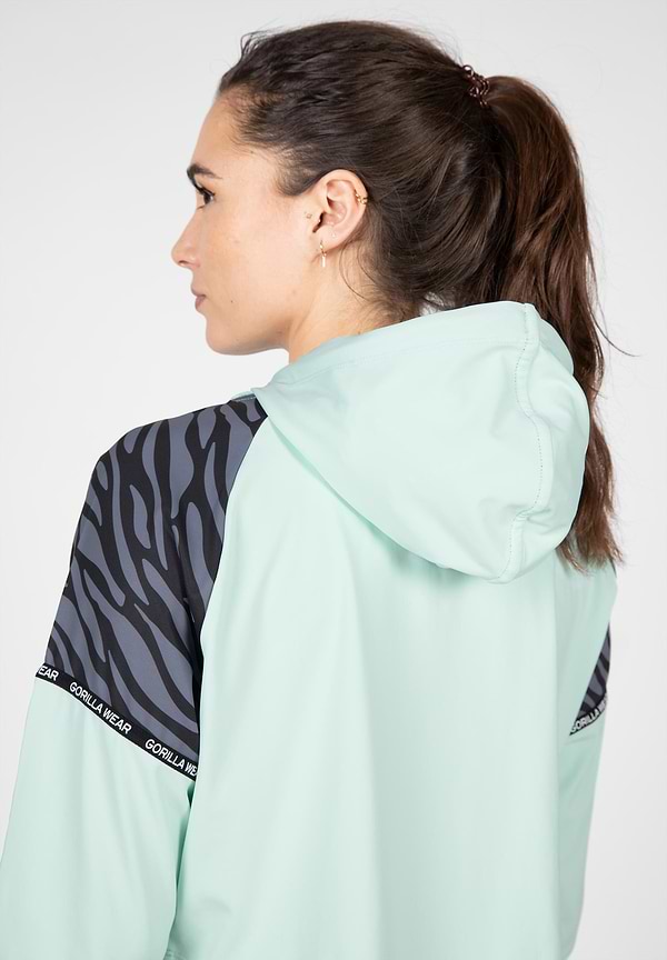 Zion Cropped Hoodie - Mint Green