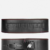 Gorilla Wear 4 Inch Premium Leather Lever Belt - Black/Black