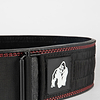 Gorilla Wear 4 Inch Premium Leather Lifting Belt - Black/Red