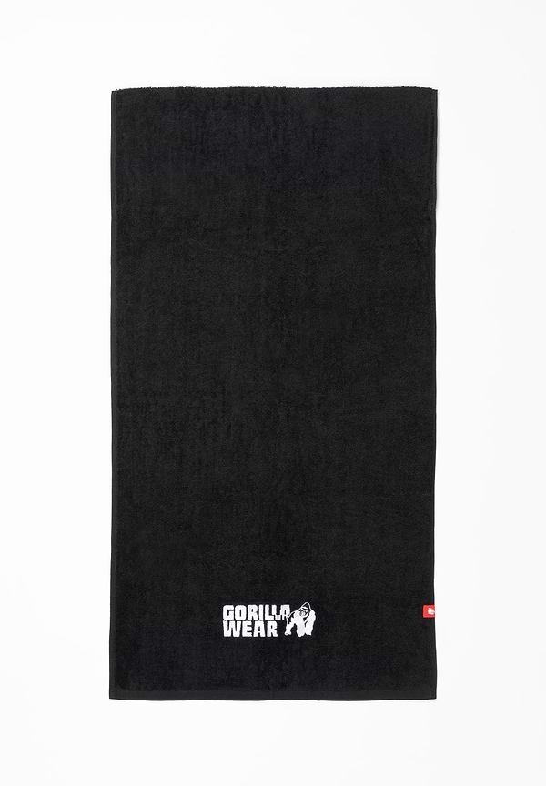 Zip Pccket Gym Towel - Black