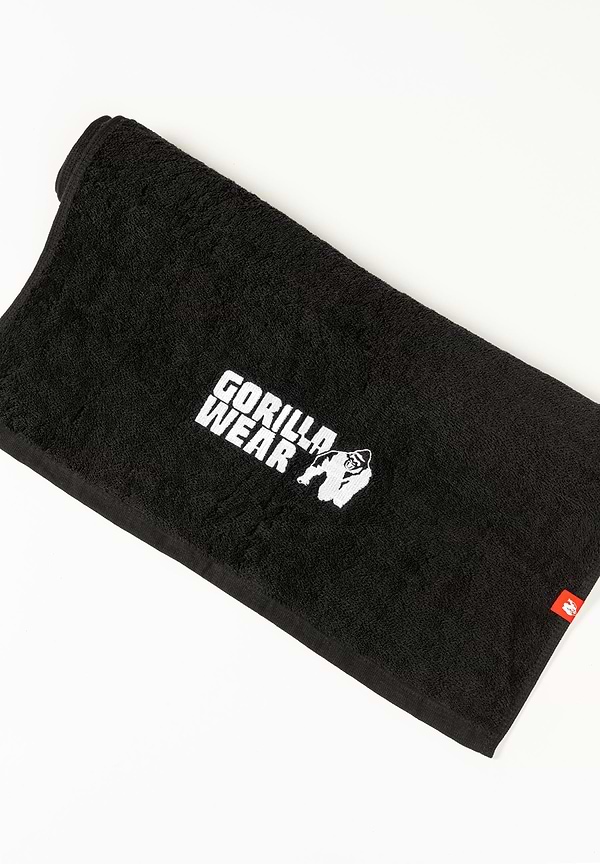 Zip Pccket Gym Towel - Black