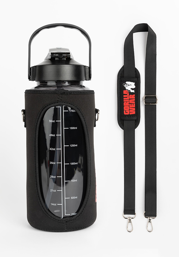 Water Bottle With Sleeve 2L - Black