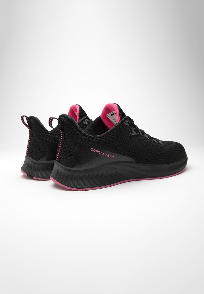 Fuchsia and black shoes discount