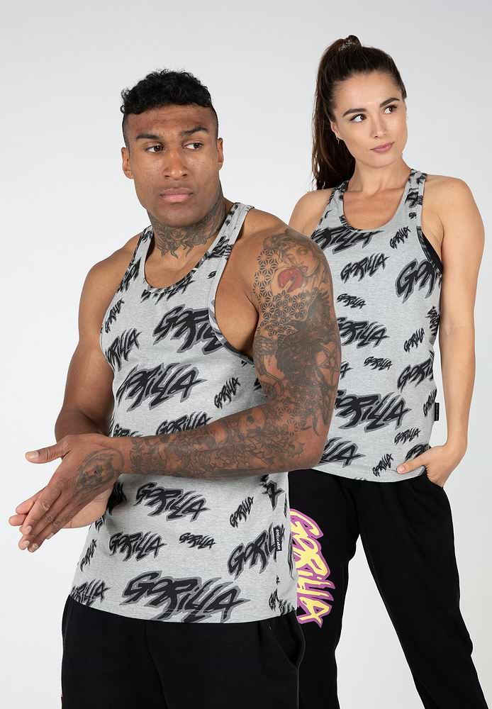 Legacy Tank Top - Gray/Black | GorillaWearUsa
