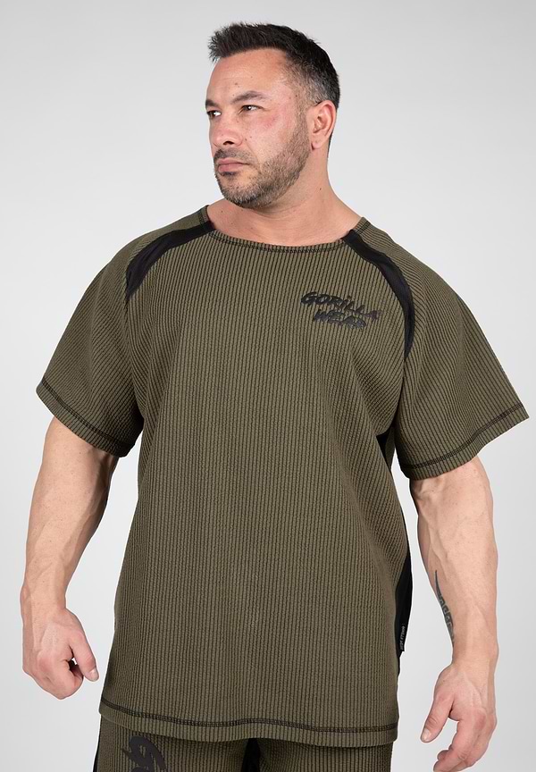 Augustine Old School Workout Top - Army Green