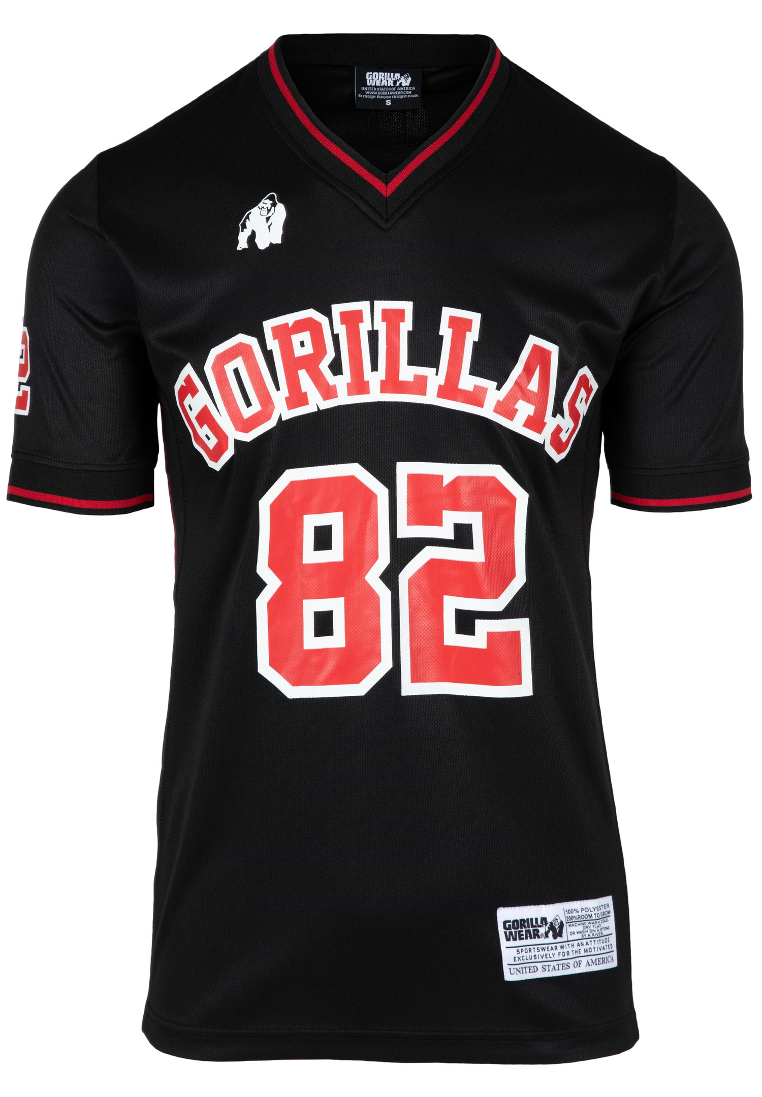 82 Baseball Jersey - Black Gorilla Wear