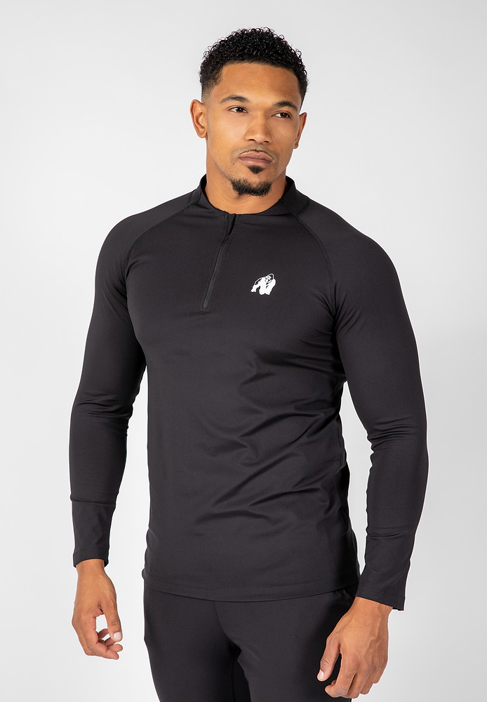 Hamilton Hybrid Long Sleeve - Black - Slim Fit