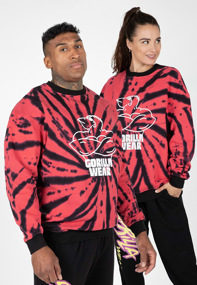 Legacy Oversized Sweatshirt - Red/Black | GorillaWearUsa