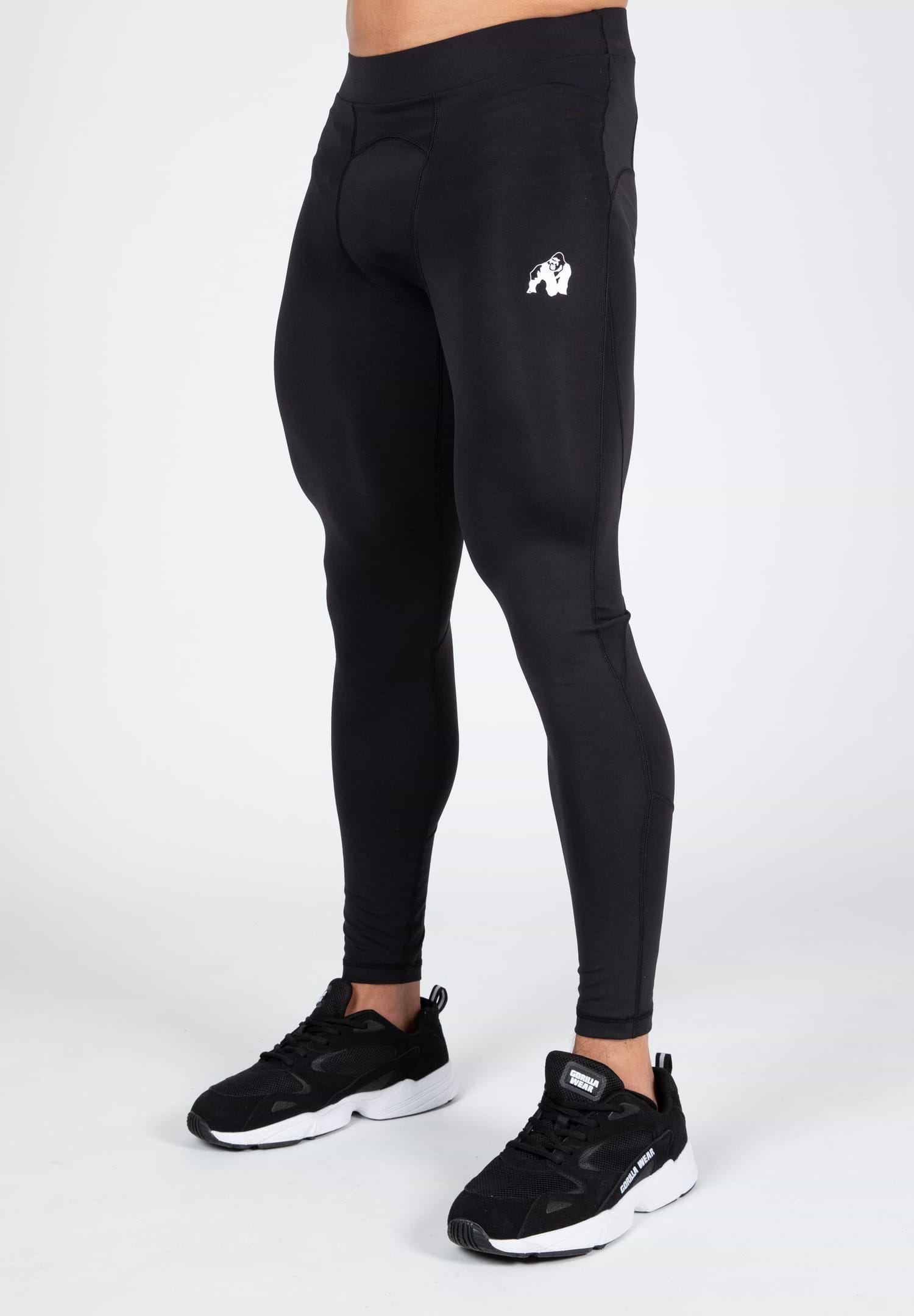 Men's Black Thin Shiny Spandex Tights High Waist Compression Pants Medium M  | eBay