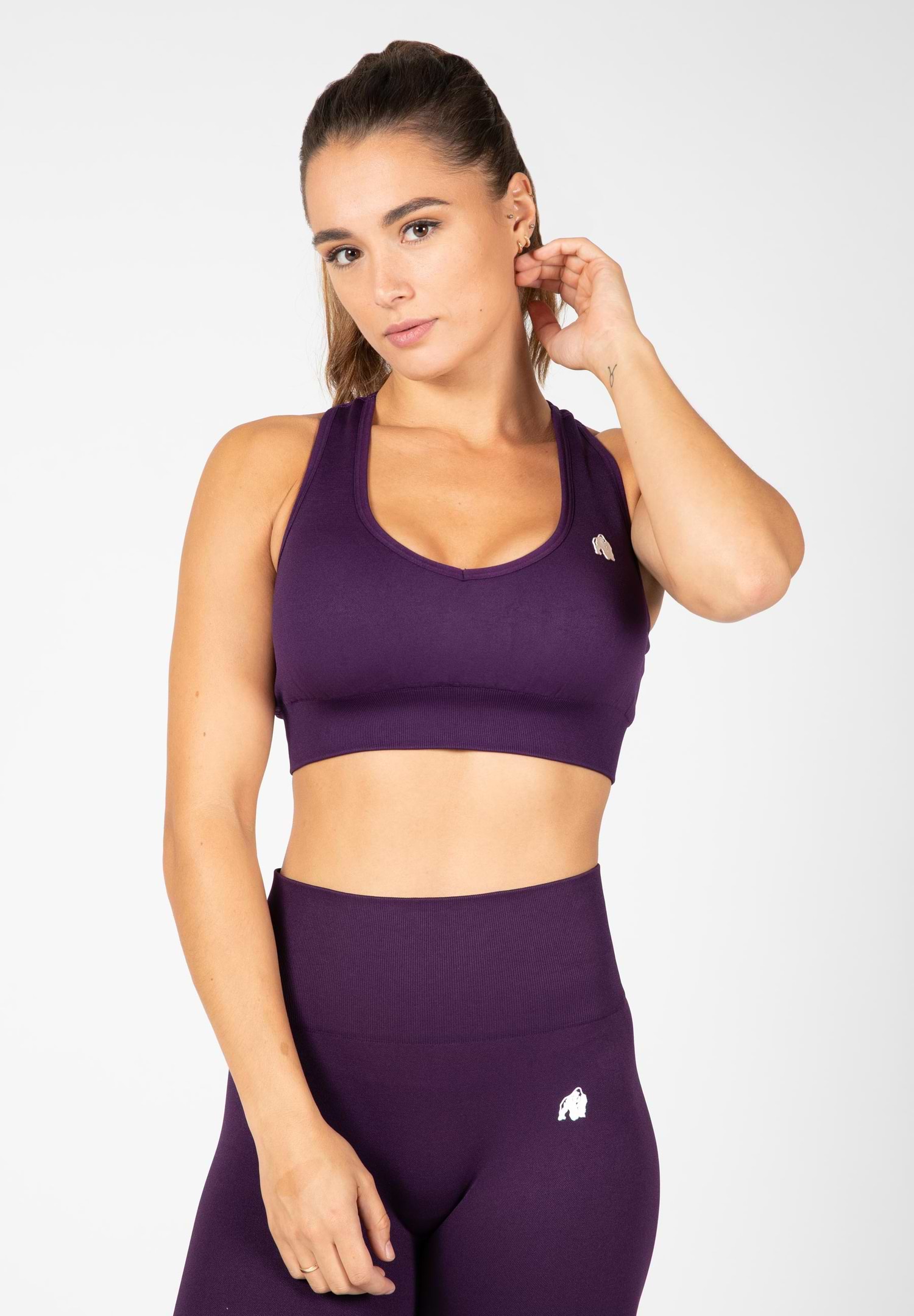 Under Armour Womens Seamless Low Long Purple XS Light Support Sports Bra  NWT
