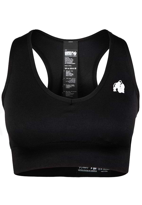 Neiro Seamless Sports Bra - Black