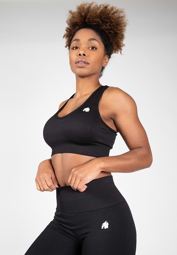 Neiro Seamless Sports Bra - Black