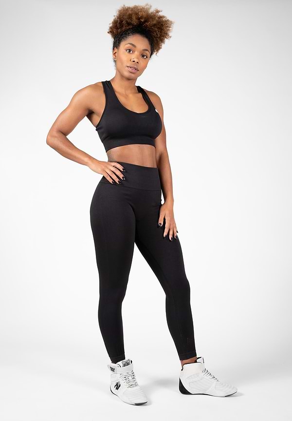 Neiro Seamless Sports Bra - Black