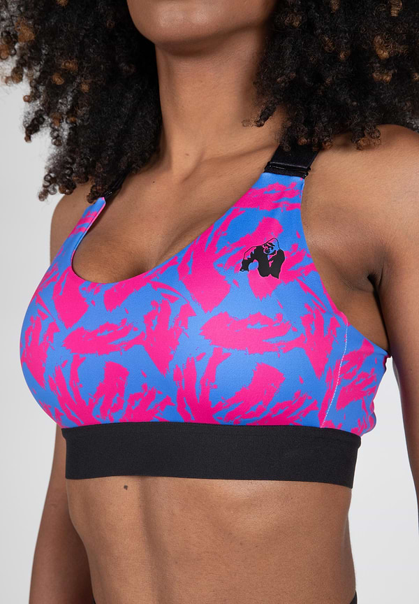 Colby Sports Bra - Blue/Pink
