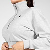 Ocala Cropped Half-Zip Sweatshirt - Gray