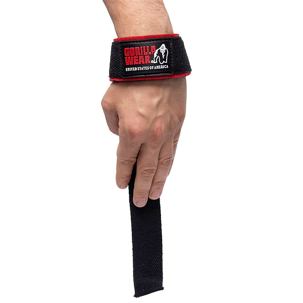 Padded Lifting Straps - Black/Red