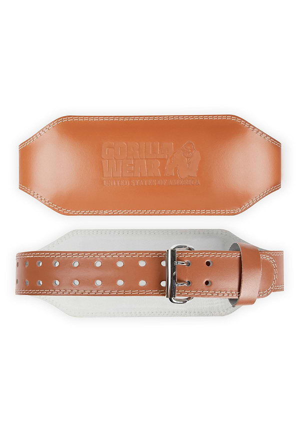 GW 6- Inch Padded Leather Lifting Belt - Brown
