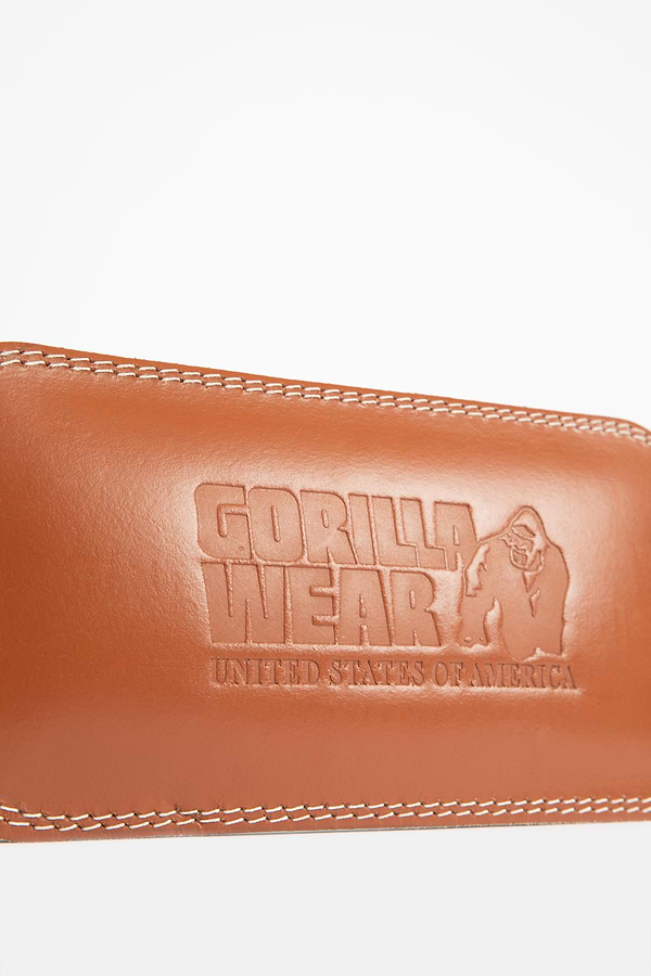 GW 6- Inch Padded Leather Lifting Belt - Brown