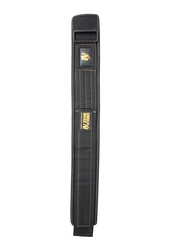 Gorilla Wear 4 Inch Nylon Lifting Belt - Black/Gold