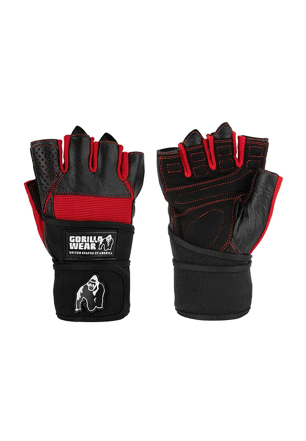 Dallas Wrist Wraps Gloves - Black/Red