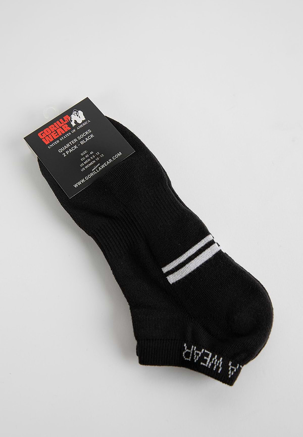 Quarter Socks 2-Pack - Black