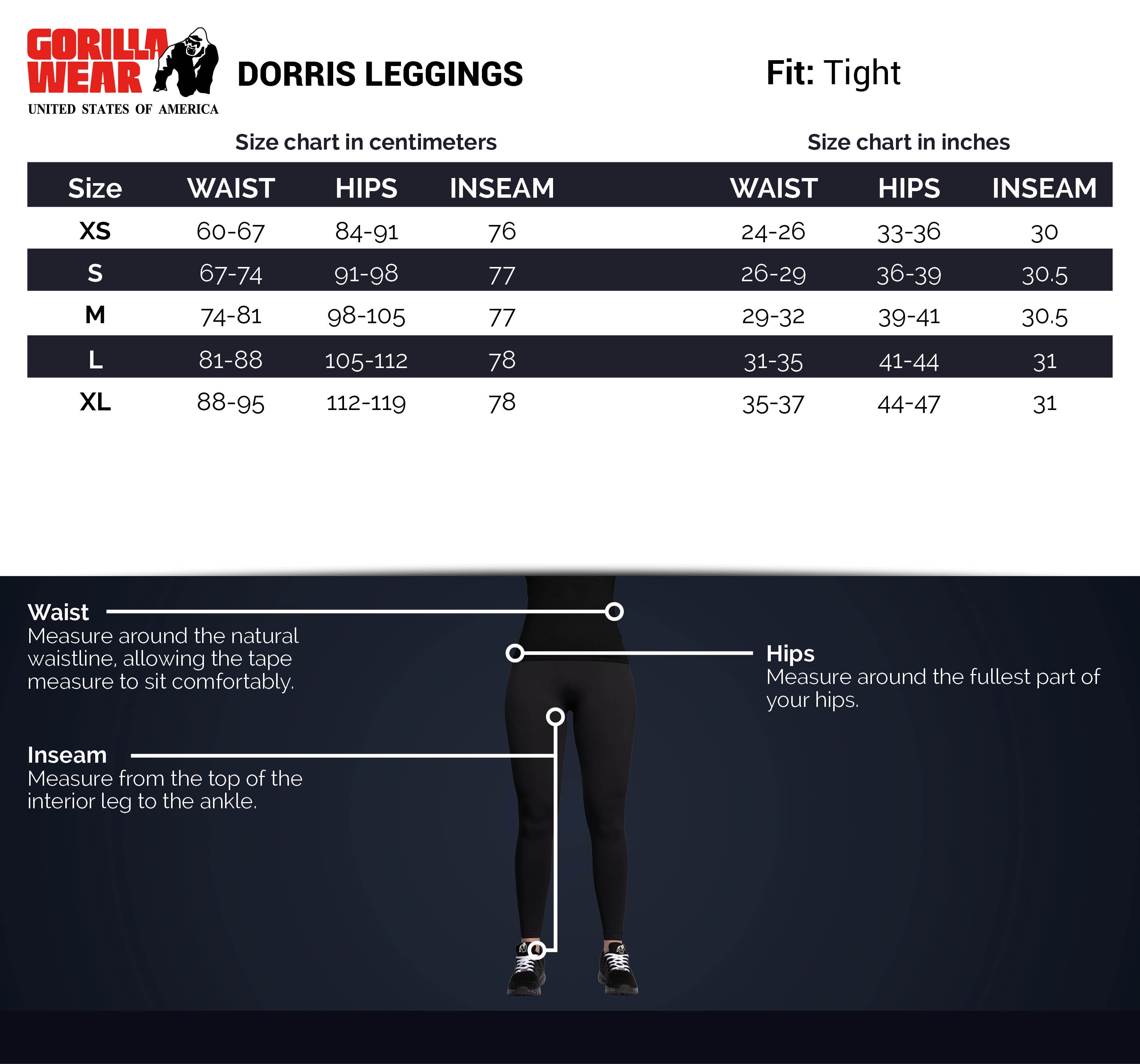 Dorris Leggings - Violet - XL Gorilla Wear