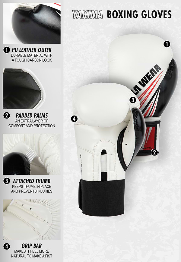 Yakima Boxing Gloves - White